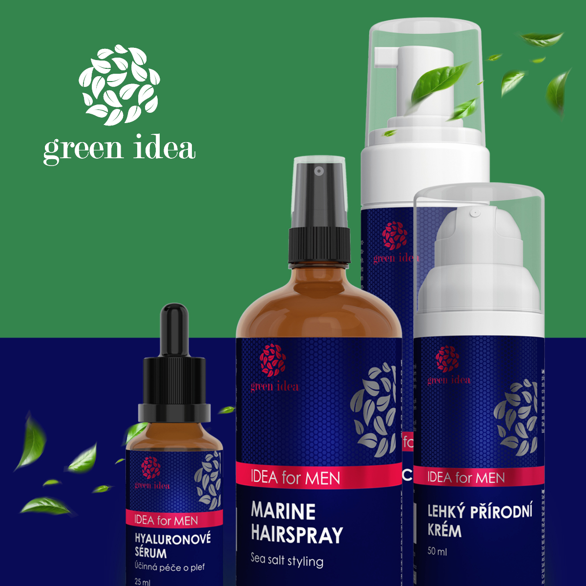New product line of cosmetics developed for the specific needs of men. Complex care for every day.