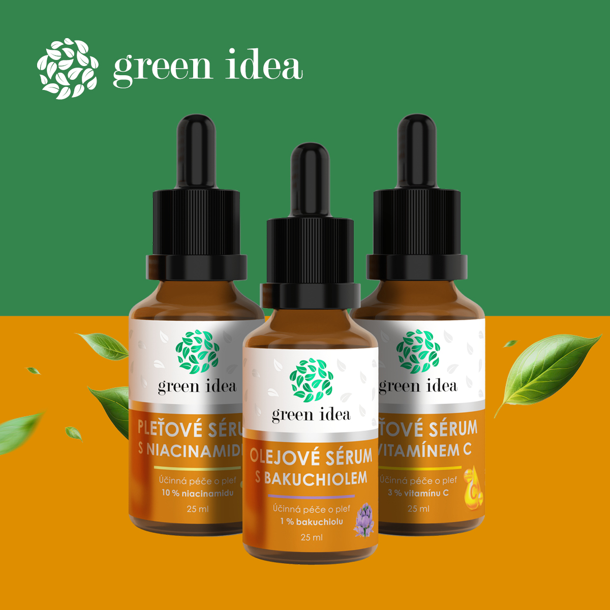 Bakuchiol, vitamin C, niacinamide. New skin care products - skin serums with a high content of active ingredients. Bakuchiol, vitamin C, niacinamide. New skin care products - skin serums with a high content of active ingredients.