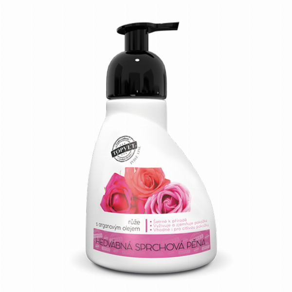 Shower foam - rose with argan oil