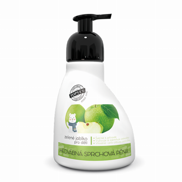 Shower foam - green apple - suitable for children