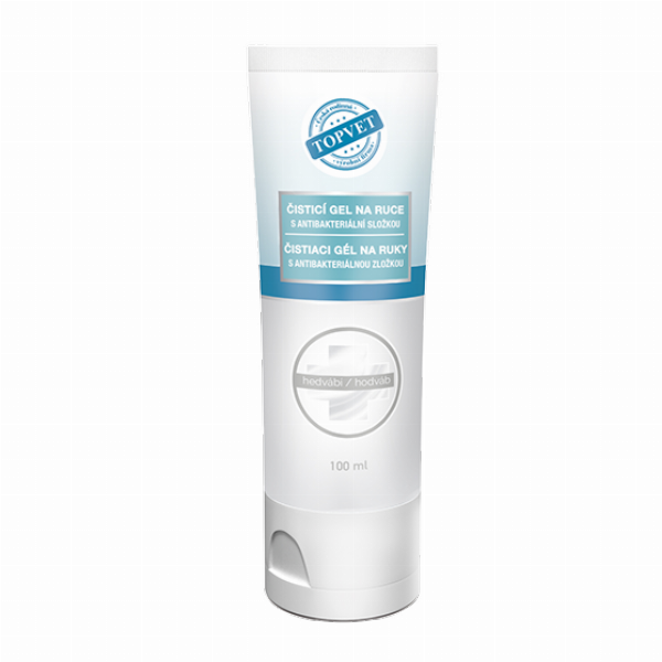 Hand cleansing gel with antimicrobial component in tube