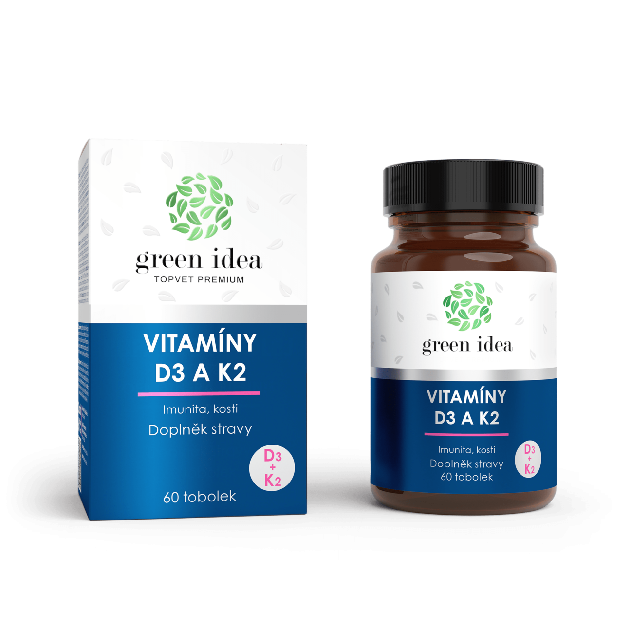 Vitamins D3 and K2 - capsules