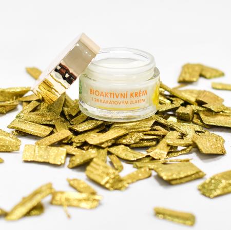 Bioactive cream with 24 carat gold